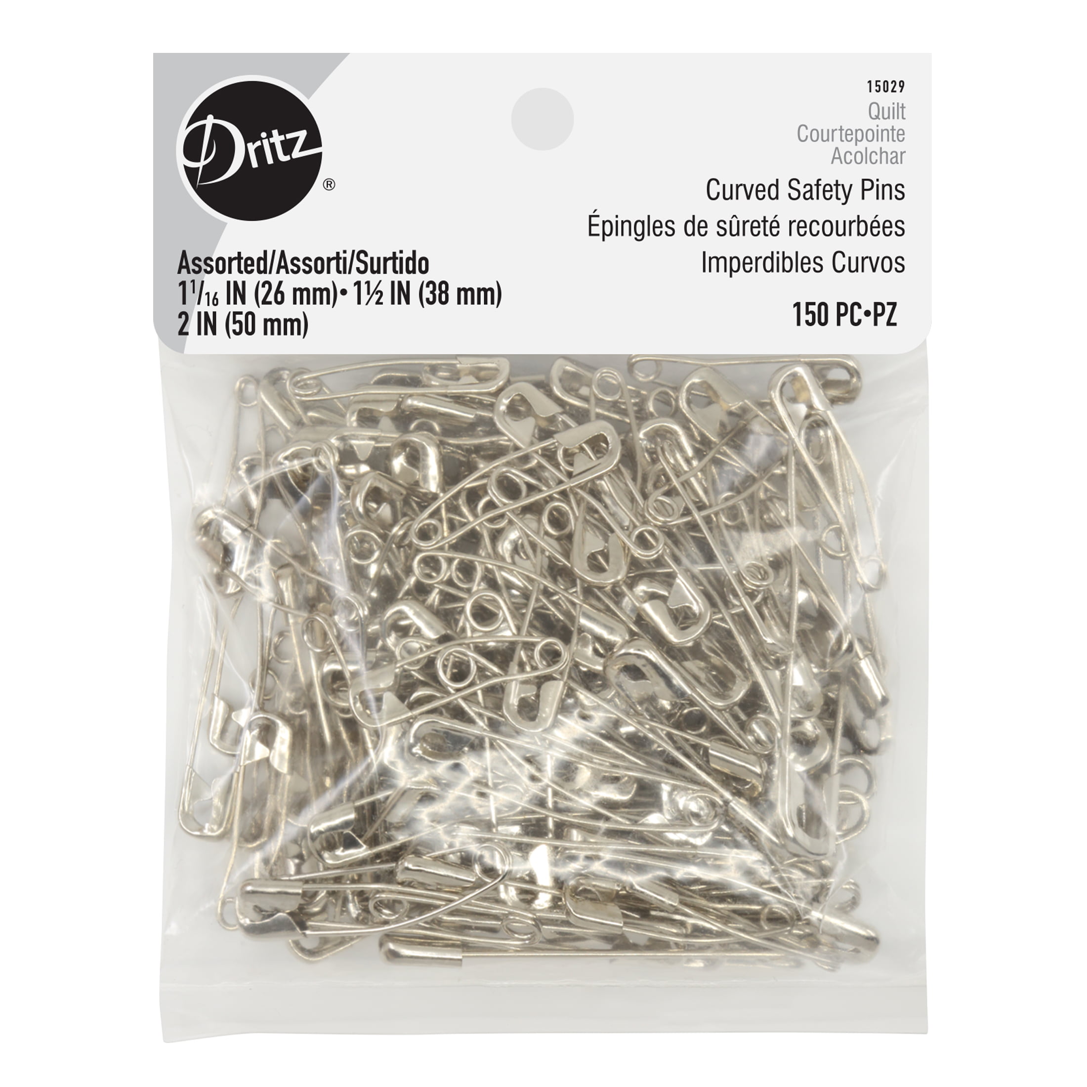 Dritz Diaper Pins with Metal Locking Head- 2 sets (4 Pieces