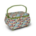thumbnail image 1 of Dritz Curved Sewing Basket, Large, Multicolor Retro, 1 of 5