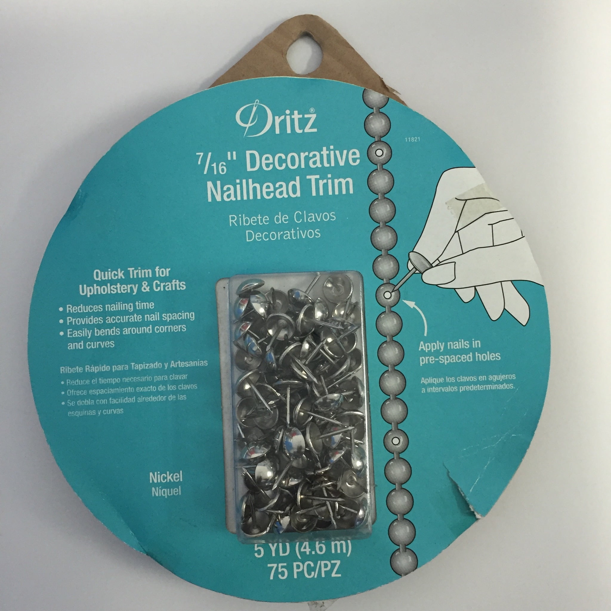 Dritz Decorative Silver Nailhead Trim