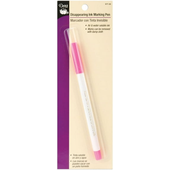 Dritz Disappearing Ink Marking Pen-Pink