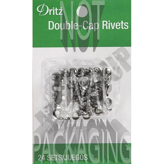 Dritz Double Cap Rivets, 24 Count