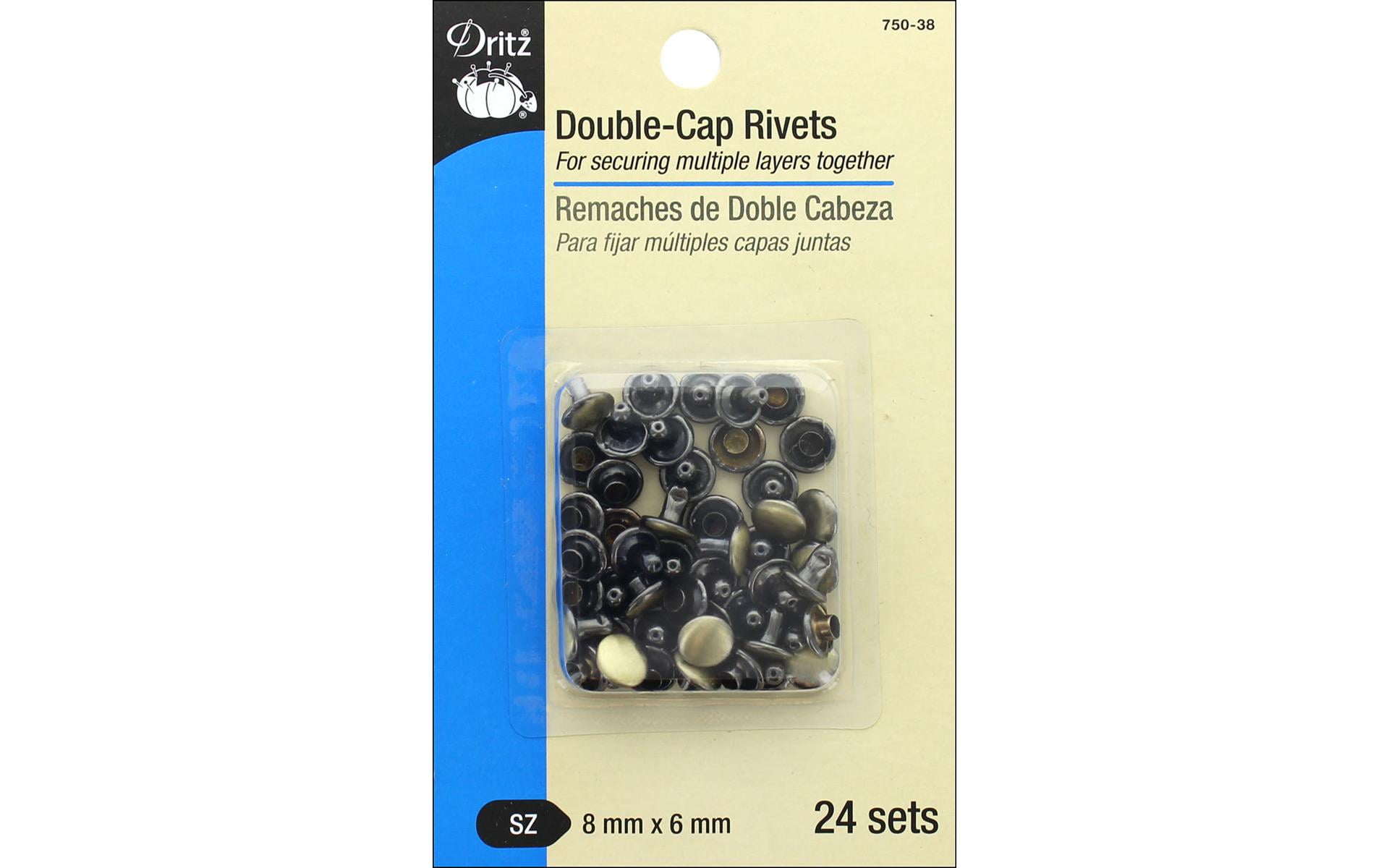 Dritz Double Cap Rivets 8mm Cap X 6mm