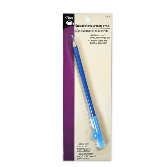 Dritz Dressmaker's Marking Blue Pencil With Brush