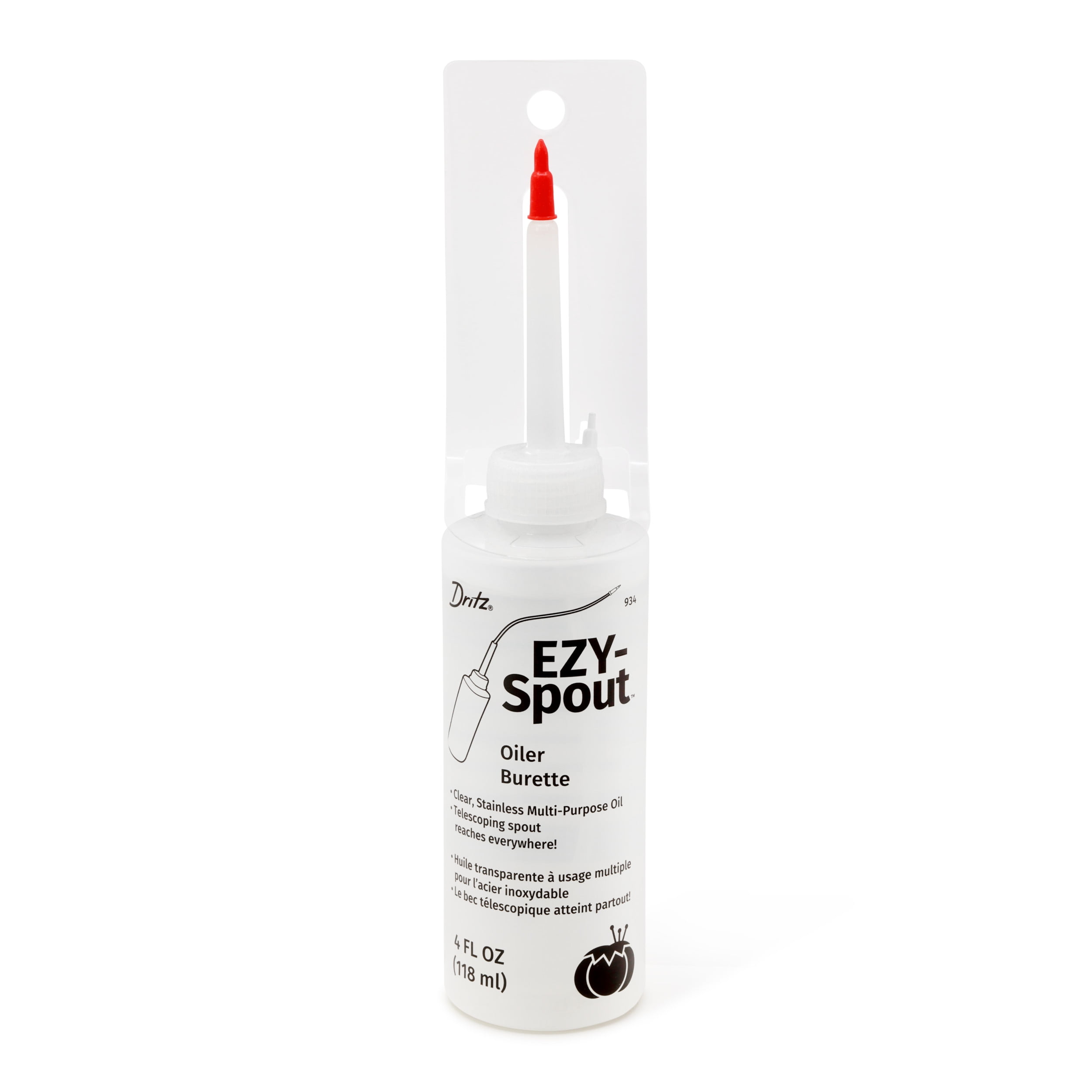 Dritz Easy Spout Oiler for Sewing Machines, 4 OZ Bottle