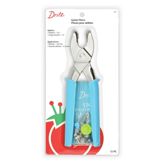 Dritz Eyelet Pliers for 5/32" & 1/4" Eyelets, Turquoise