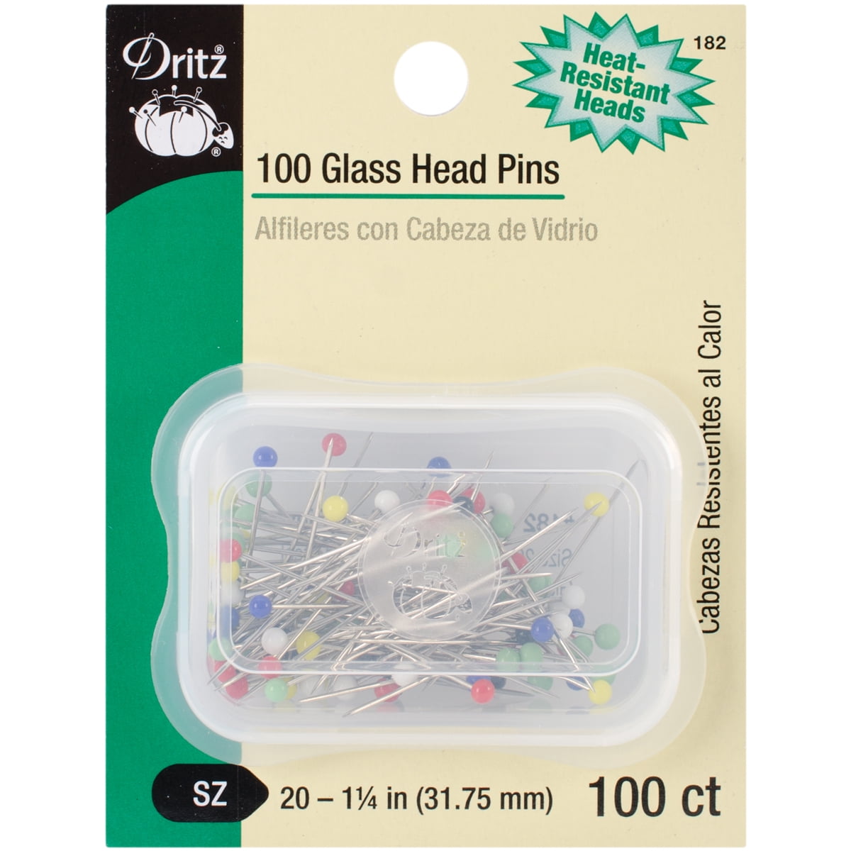 Happon 250 Pieces Sewing Pins, 1.5 inch Straight Pins with Big Glass Ball  Head for Fabric Sewing, Quilting and DIY Sewing Crafts 