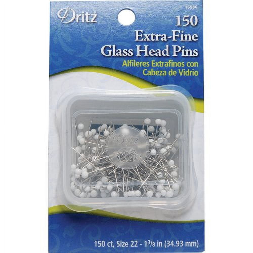 Dritz Glasshead Straight Pins, 150 Count