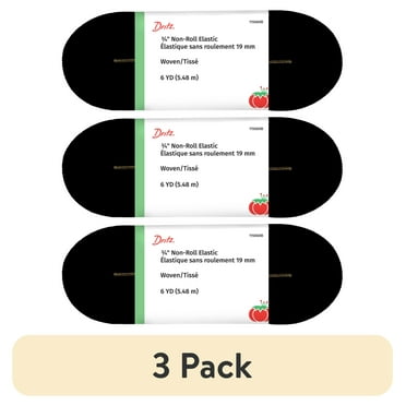 (3 pack) Dritz 3/4" Sewing & Crafting Non-Roll Elastic Value Pack Black 6 Yards