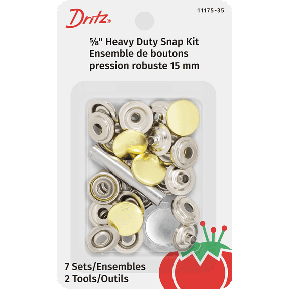 Dritz Heavy Duty Snap Kit, 7 Count, Gold