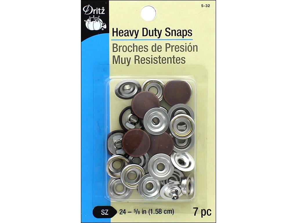Hello Hobby Size 10 Sew-on Snaps, Nickel and Black Finish (4 Count)