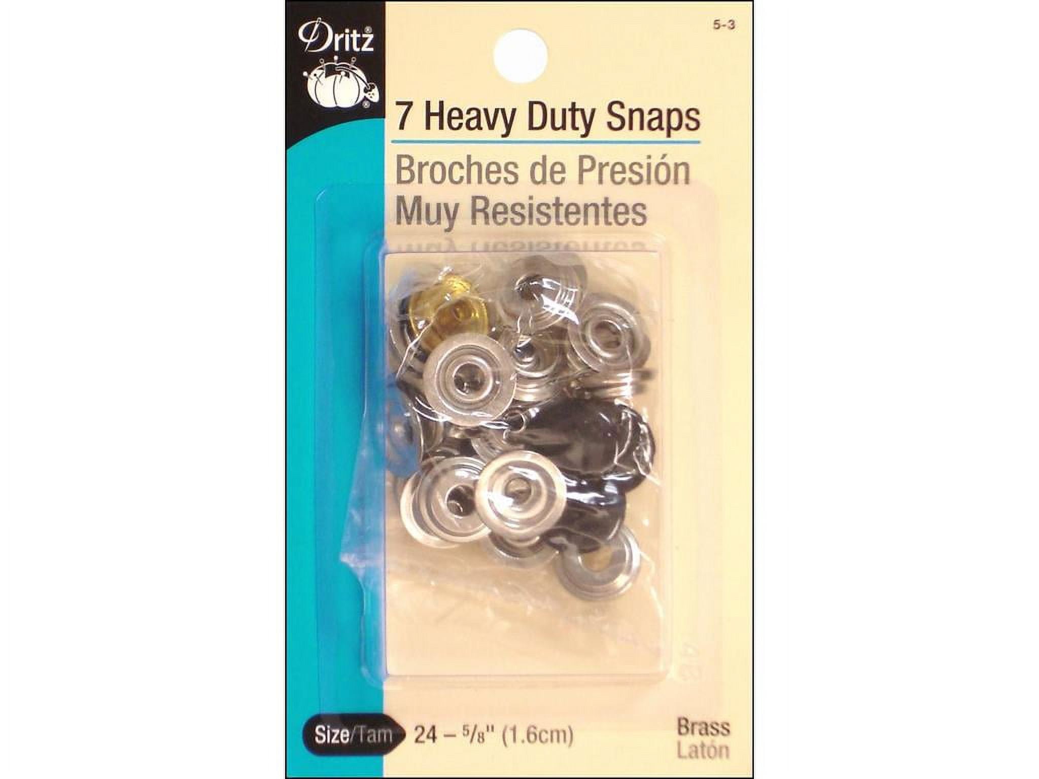 Dritz Heavy Duty Snaps Size 24 Black 7pc