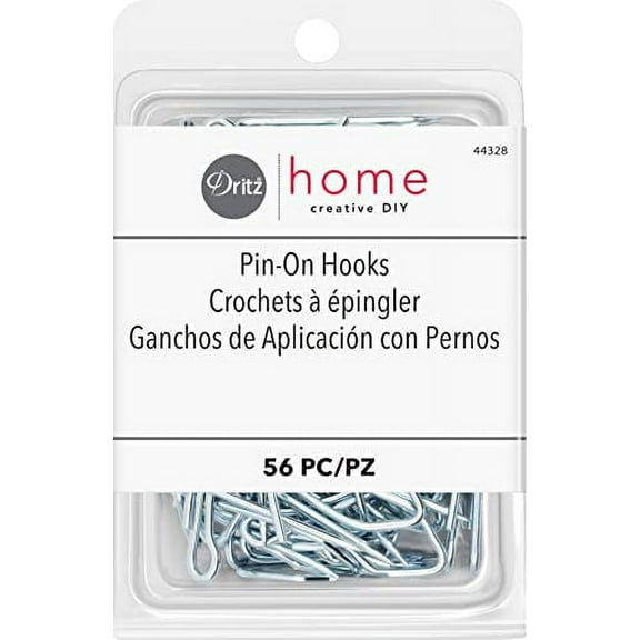 Dritz Home 44328 Pin-On Drapery Hooks (56-Piece)