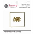 thumbnail image 1 of Dritz Home Campaign Smooth Right Angle Corners, Small, 3 Pack, Brass, 1 of 8