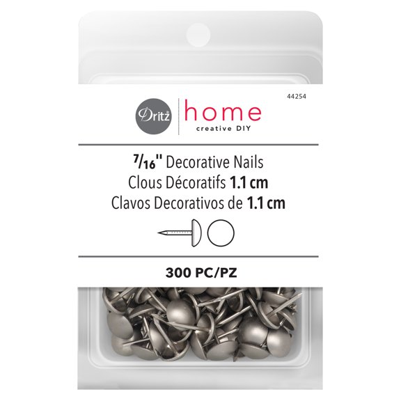 Dritz Home Decorative Nails 7/16" Smooth Slv 300pc