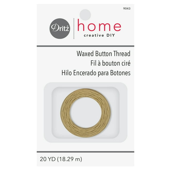 Dritz Home Natural Waxed Button Thread, 20 Yd.