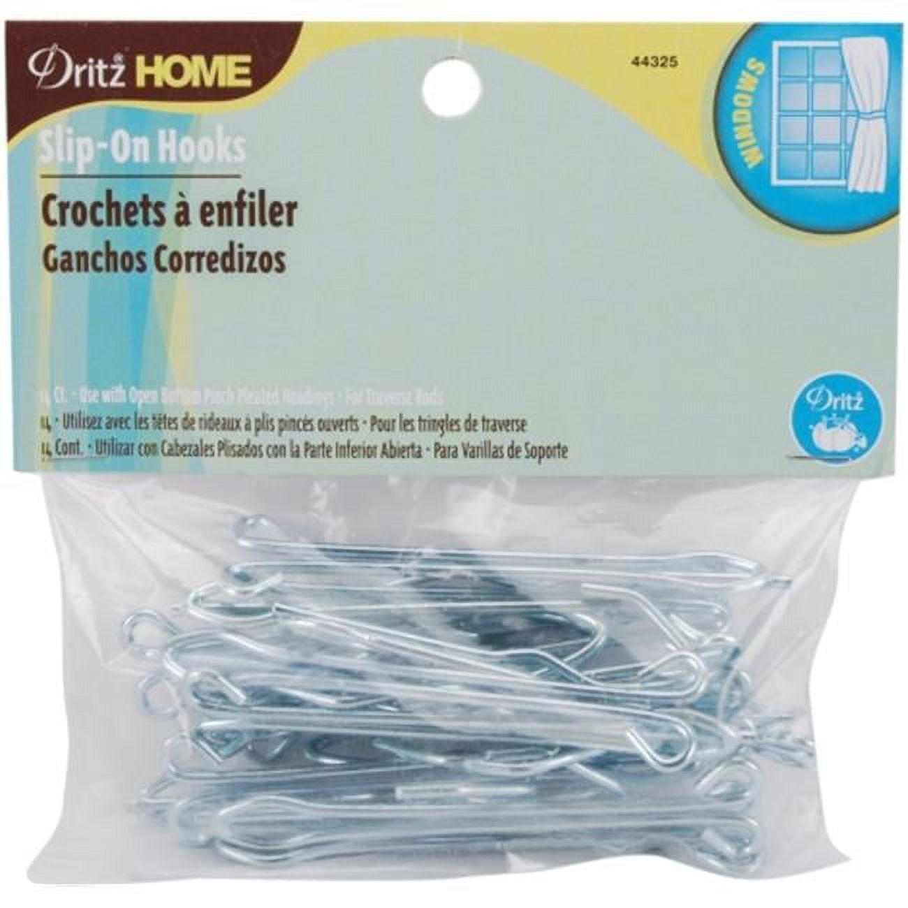 Dritz Home SlipOn Drapery Hooks 3" 14/Pkg