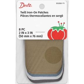 Dritz Twill Iron-On Patches, 2 x 3-Inch, 8 Count, Light Assorted Colors