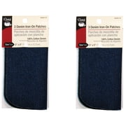 Dritz Iron-On Patches 5"X5" 3/pkg, Assorted Denim, 2-pack