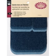 Dritz Iron-On Patches - Pack Of 12, Assorted Denim