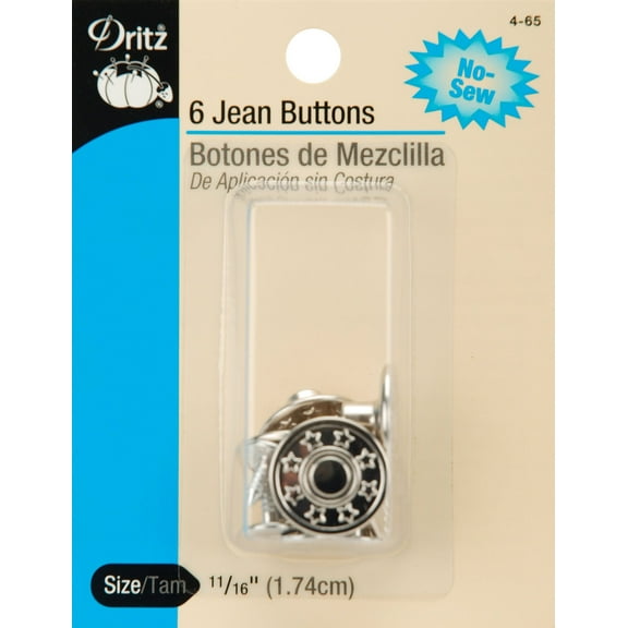 No-Sew Jean Buttons (6pk)