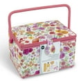 thumbnail image 1 of Dritz Large Sewing Basket Kit, Pink & Orange, 1 of 4