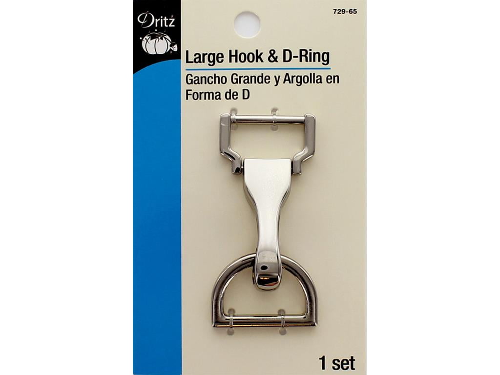 Dritz Large Swivel Hook & D Ring Nickel