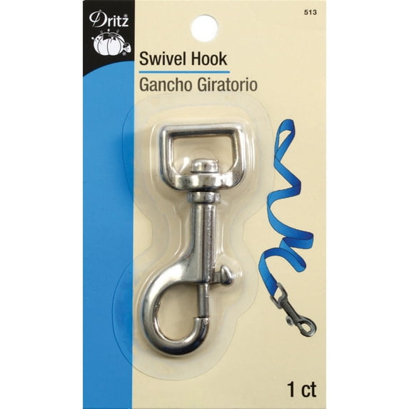 Dritz Metal Swivel Hook-Nickel