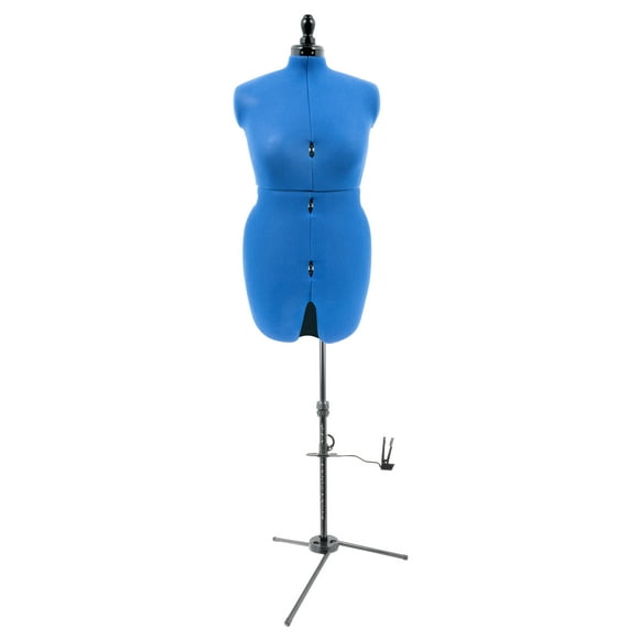 Dritz My Double Deluxe Dress Form with Adjustable Tri-Pod Stand, Medium, Blue