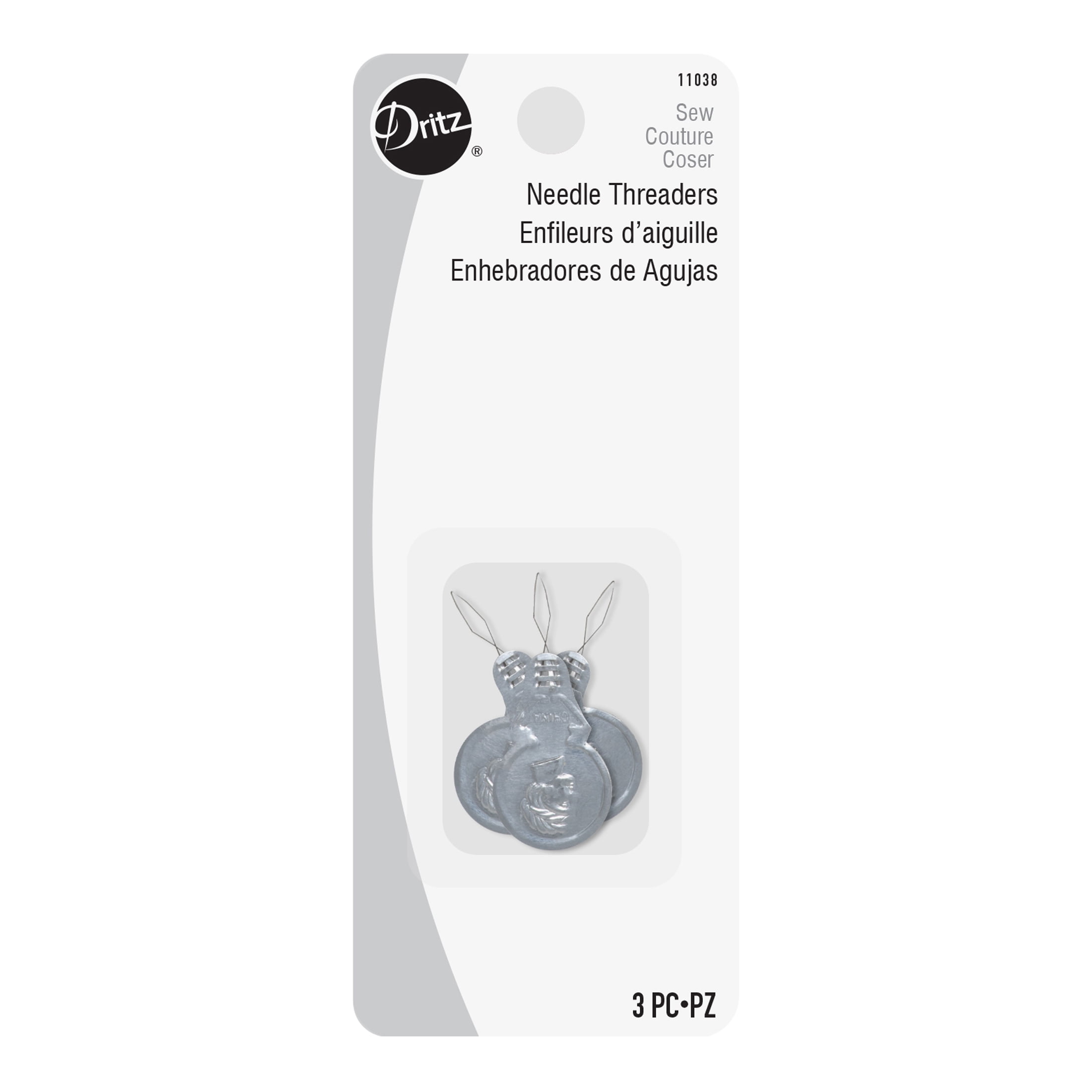 DRITZ Tapestry Needle Threaders option: 1 Pack or 3 for Threading Yarn and  Embroidery Floss 2 Threaders per Package. 10500 