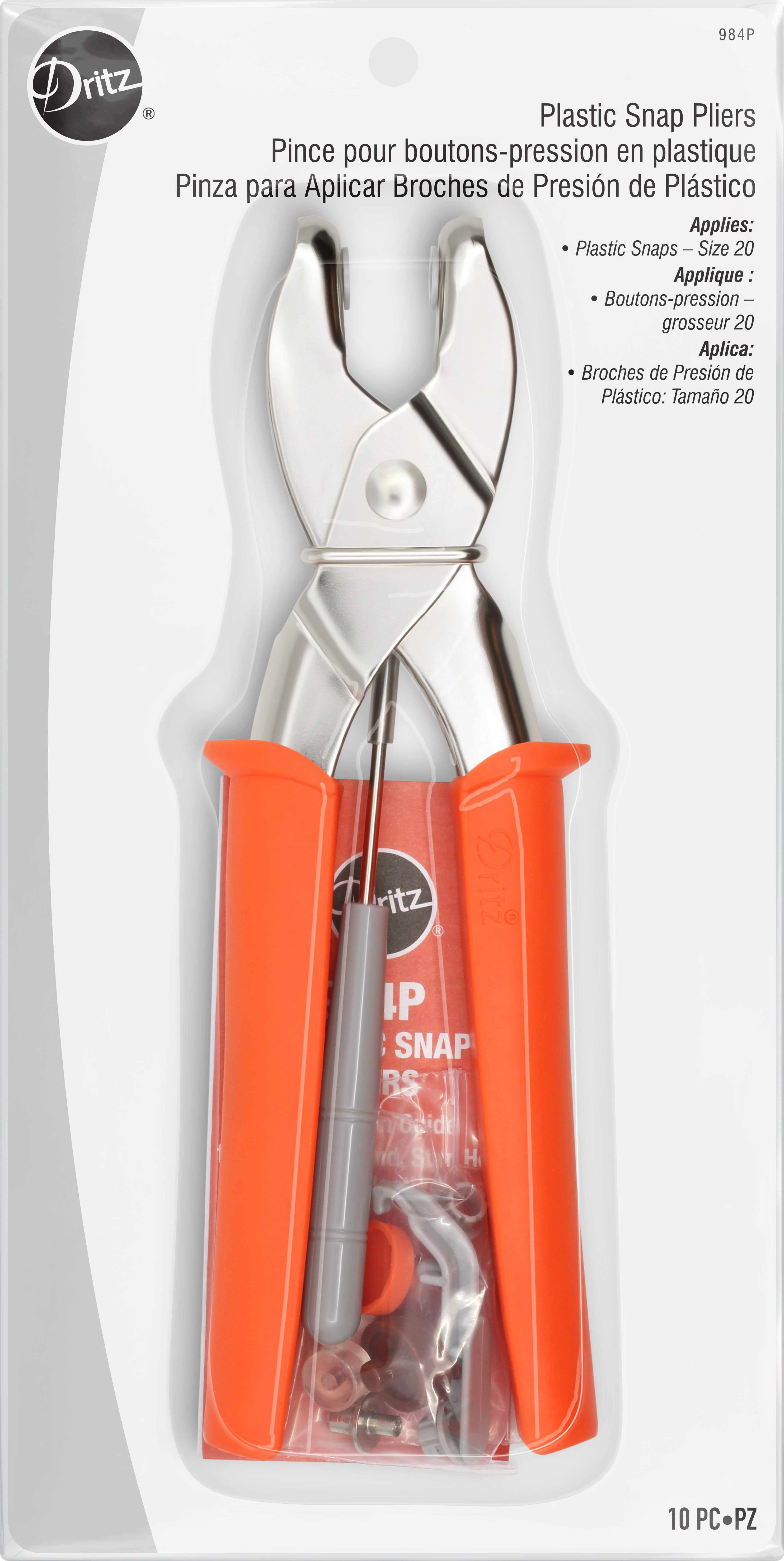 1 Set KAM Snap Hand-held Pliers Kit for Size 16/20/24 Resin/Plastic Snaps  Pop