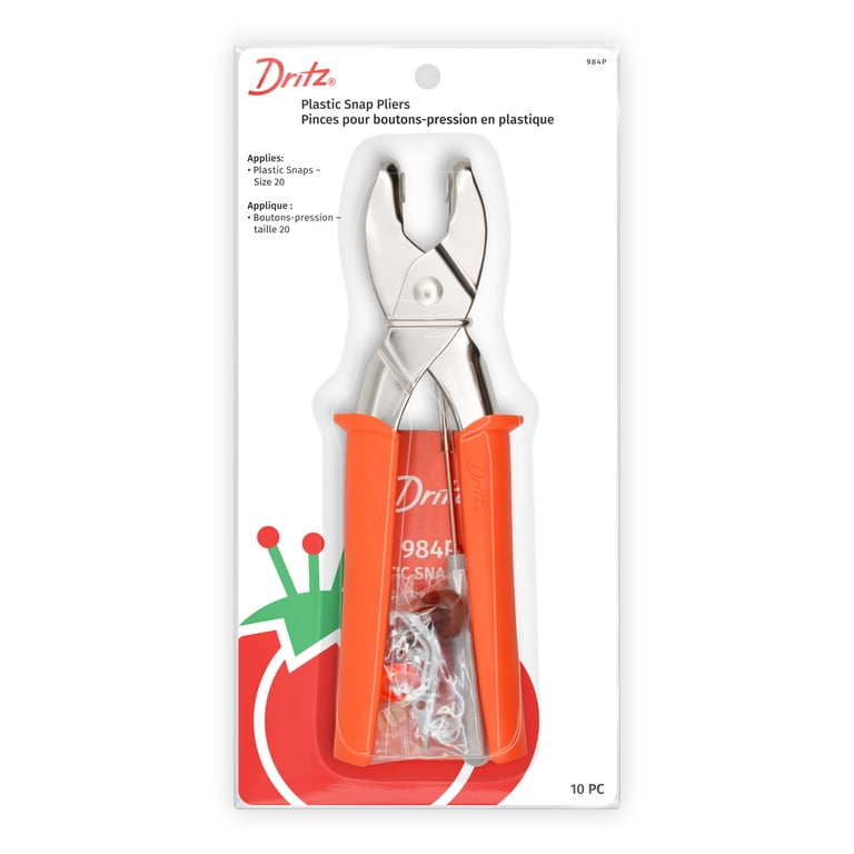 Dritz Plastic Snap Pliers for Size 20 Snaps, Orange - Walmart.com
