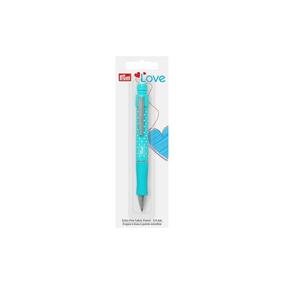Prym Love Extra Fine Fabric Mechanical Pencil - Turquoise, 0.9 mm
