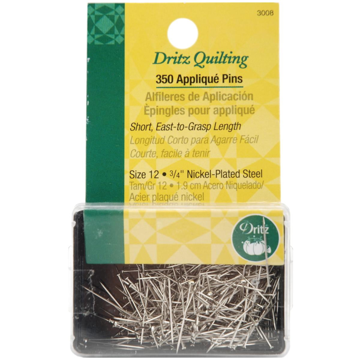 Dritz Quilting Applique Pins 350/PkgSize 12