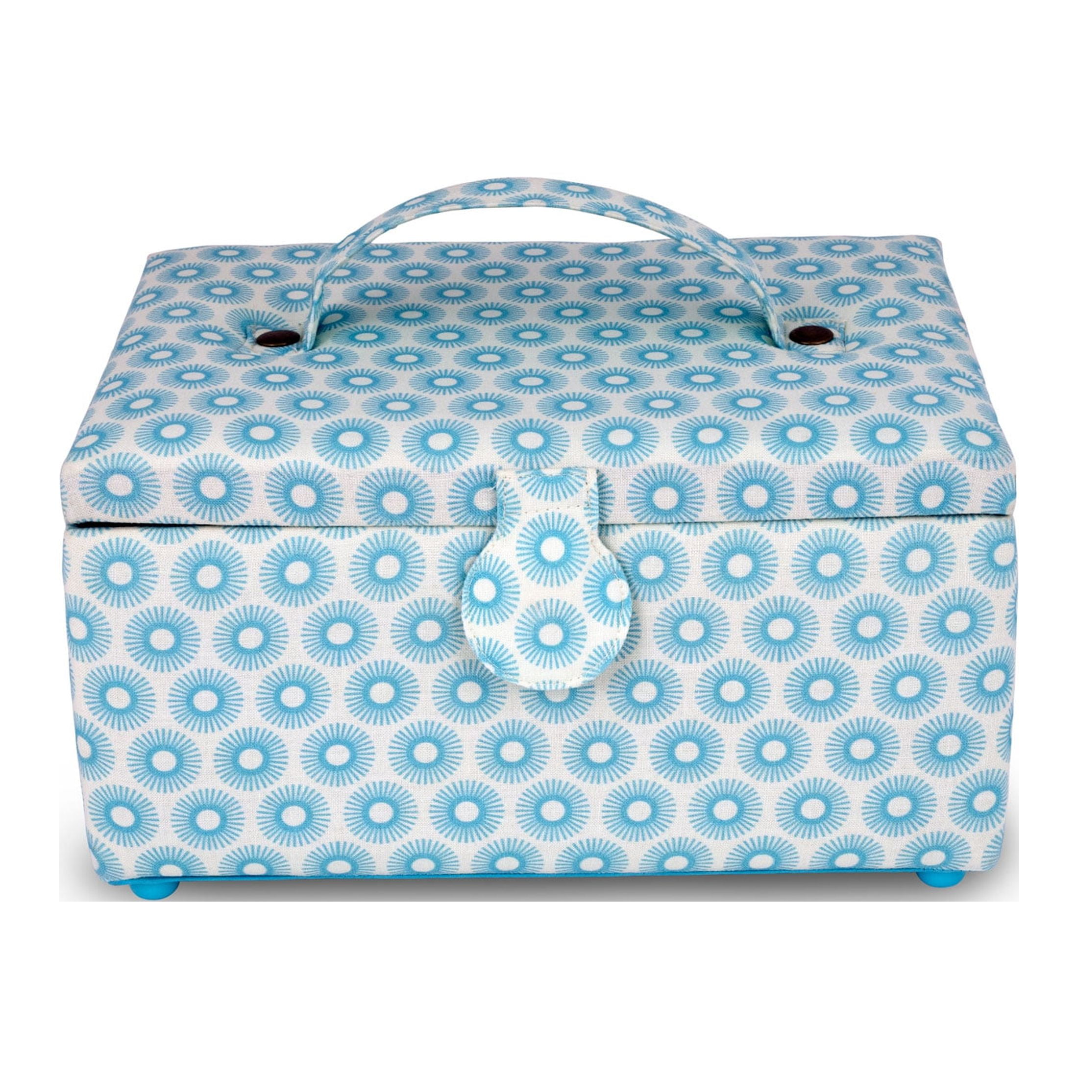 Dritz Rectangular Sewing Basket, Small, Blue Retro - Walmart.com