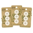 thumbnail image 1 of Dritz Recycled Cotton Round Stitch Button, 20mm, Natural, 3 Pack (9 Count), 1 of 1