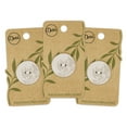 thumbnail image 1 of Dritz Recycled Hemp Round Floral Button, 28mm, Light Gray, 3 Pack, 1 of 1