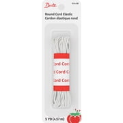 Dritz Sewing & Crafting Round Cord Elastic White 5 Yards