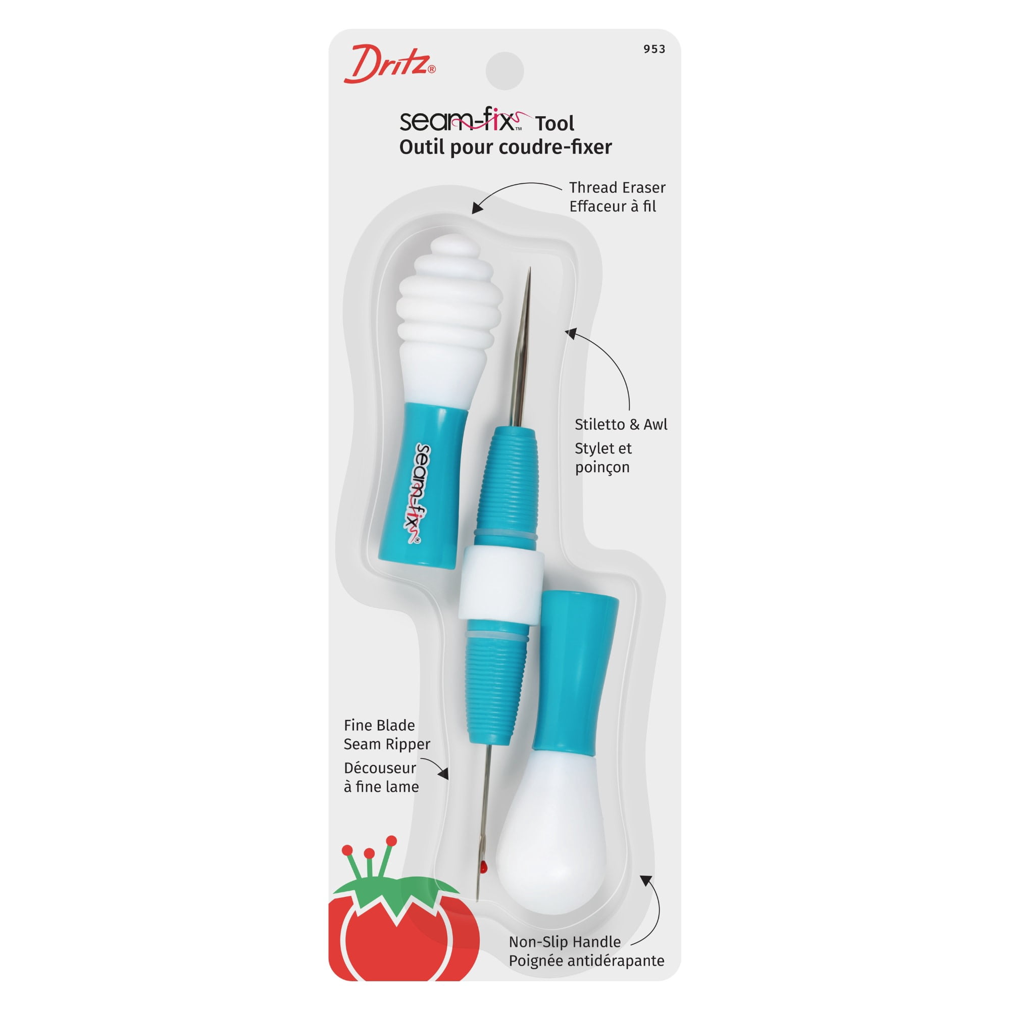 Dritz Seam-Fix Tool (Seam Ripper, Awl & Stiletto)