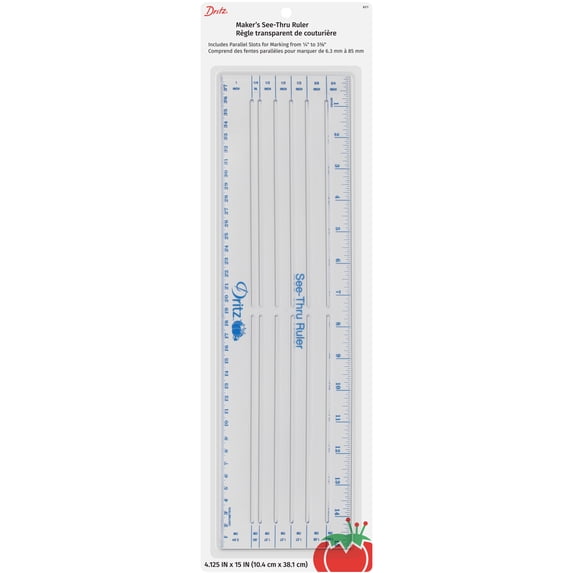 Dressmakers Ruler Image Dritz See-Thru Dressmakers Ruler - Walmart.com