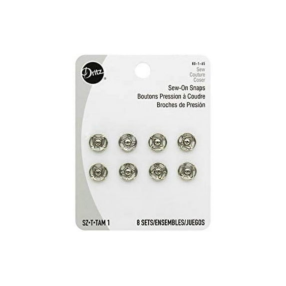 Dritz Sew on Snaps 1 Nickel 8pc