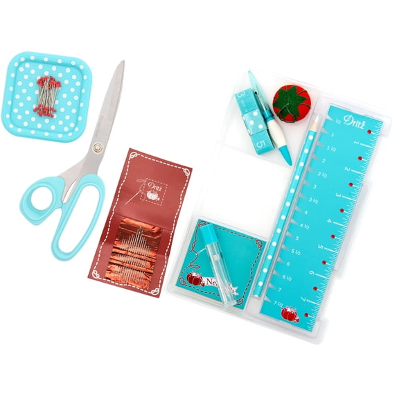 Dritz Sewing Box Kit-Blue & Red