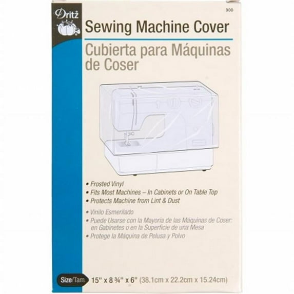 Dritz Sewing Machine Cover, 15" x 8-3/4" x 6", Frosted Vinyl