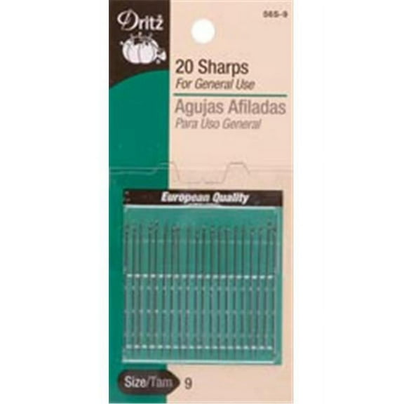 Dritz Sharps Hand Needles - Size 9, Pkg of 20