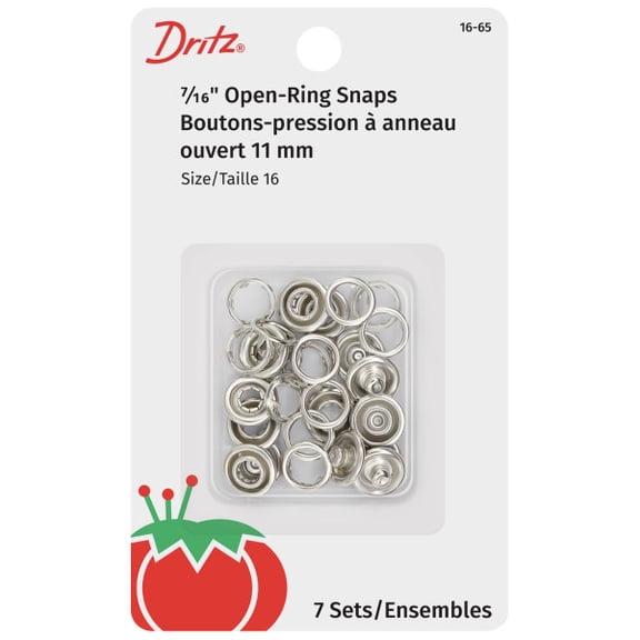 Dritz Snap Fasteners 7/Pkg-Nickel