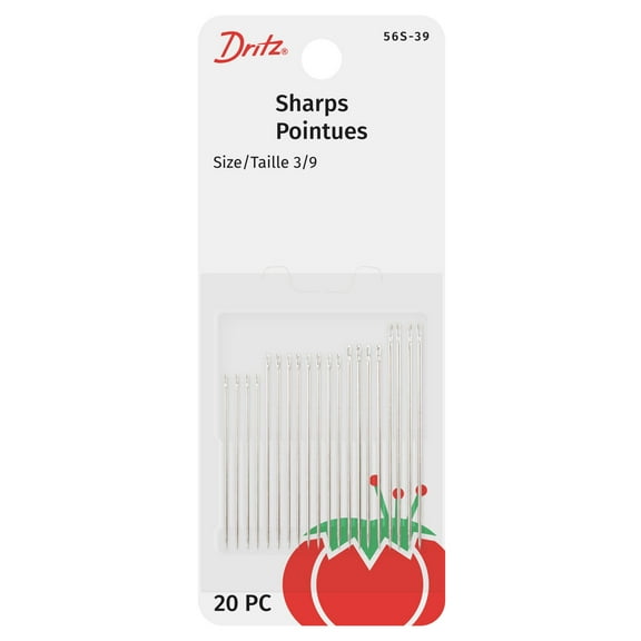 Dritz Sharps Hand Needles, Size 3/9, 20 Count