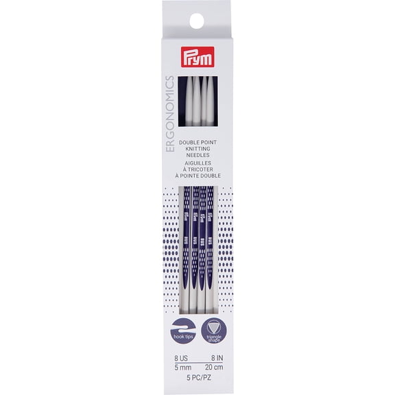 Prym Ergonomics Double Pointed Needles 8"-Size 8/5mm