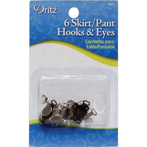 Dritz Skirt/Pant Hooks & Eyes, 6 Count