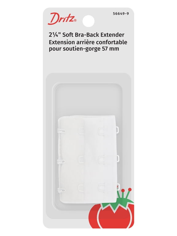 Soft Bra-Back Extender 2-1/4"-White 3 Hooks