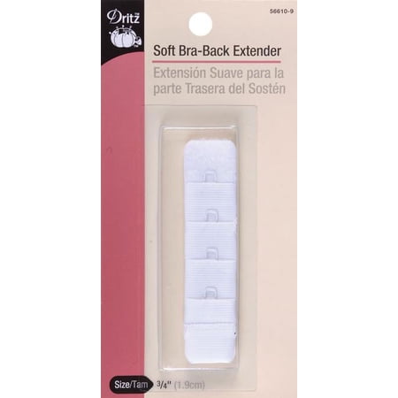 Dritz Soft Bra-Back Extender 3/4"-White 1 Hook