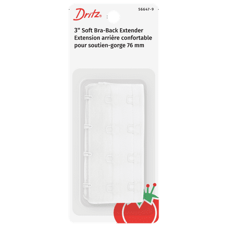 Dritz Soft Bra-Back Extender 3"-White 4 Hooks